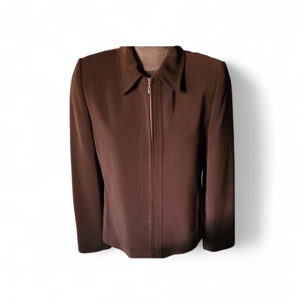 Brown Zip-Up Jacket